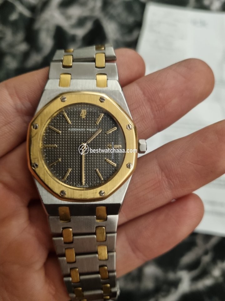 IMG_9081 Audemars Piguet Royal Oak Mens watch Unisex Quartz Gold Steel 56143SA Replica 5