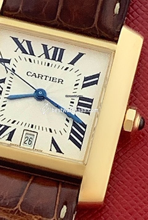 IMG_9081 Cartier Tank Francaise Mens watch Unisex Automatic Yellow gold W5000156 Replica 5