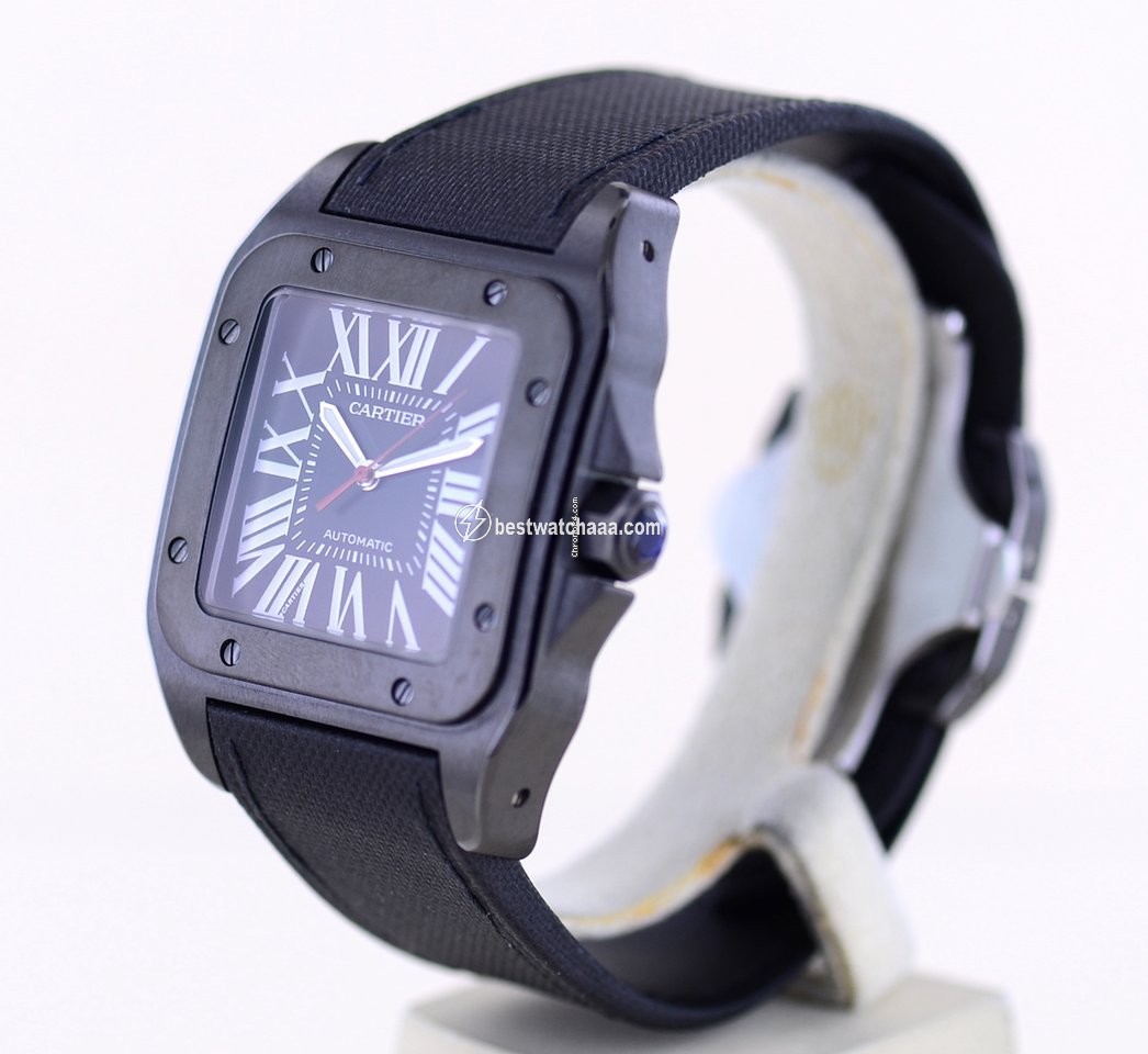 IMG_9081 Cartier Santos 100 Mens watch Unisex Automatic Steel 3774 WSSA0006 Replica 5