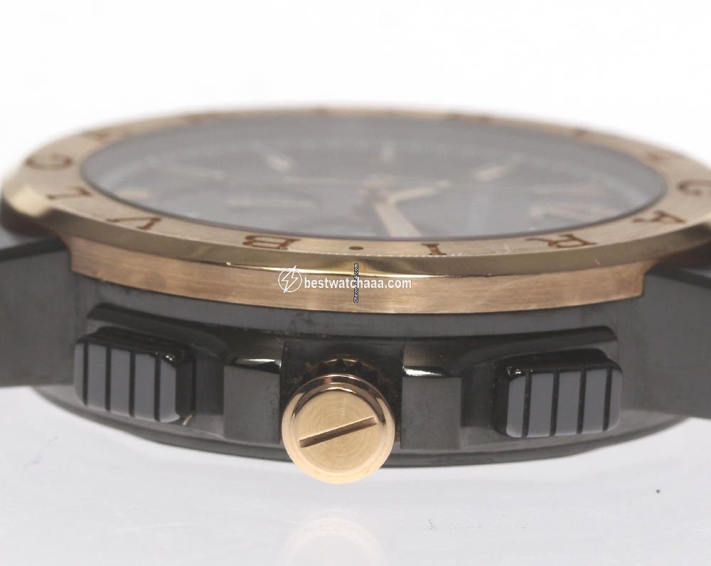 IMG_9081 Bulgari Diagono Mens watch Unisex Automatic Rose gold DG42BSPGCH Replica 5