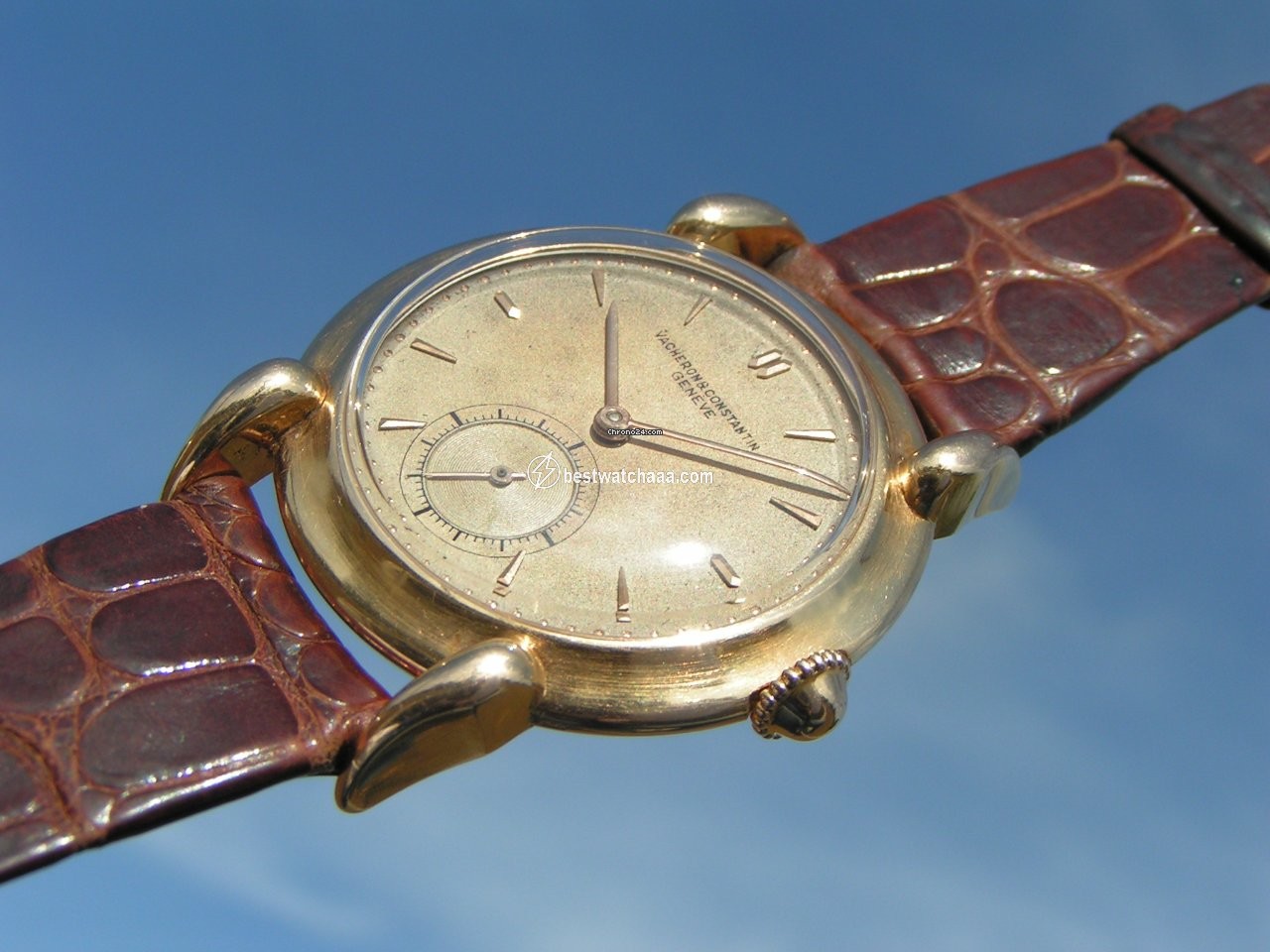 IMG_9081 Vacheron Constantin Mens watch Unisex Manual winding Yellow gold V453 Replica 5