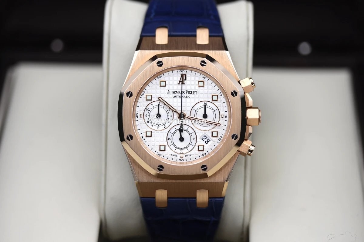 IMG_9081 Audemars Piguet Royal Oak Chronograph Mens watch Unisex Automatic Rose gold 26022OR.OO.D088CR.01 Replica 5