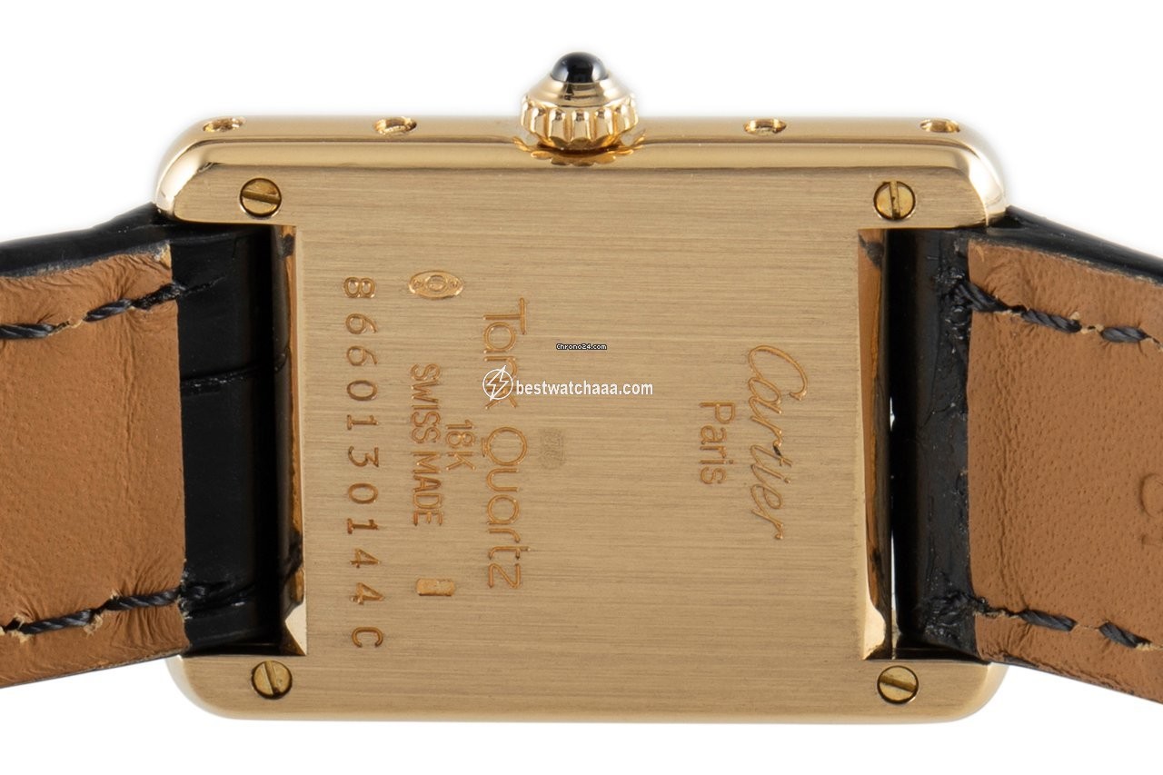 IMG_9081 Cartier Tank Womens watch Quartz Yellow gold 8660 Replica 5