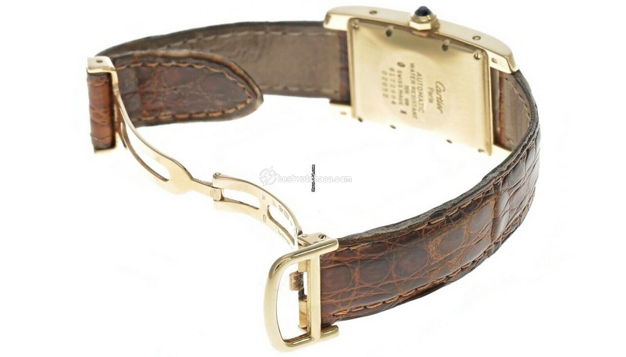 IMG_9081 Cartier Tank Americaine Automatic Yellow gold 02052 Replica 5