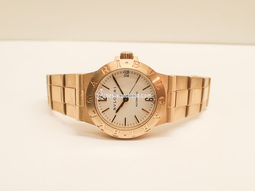 IMG_9081 Bulgari Diagono Womens watch Automatic Yellow gold LCV 29 G Replica 5