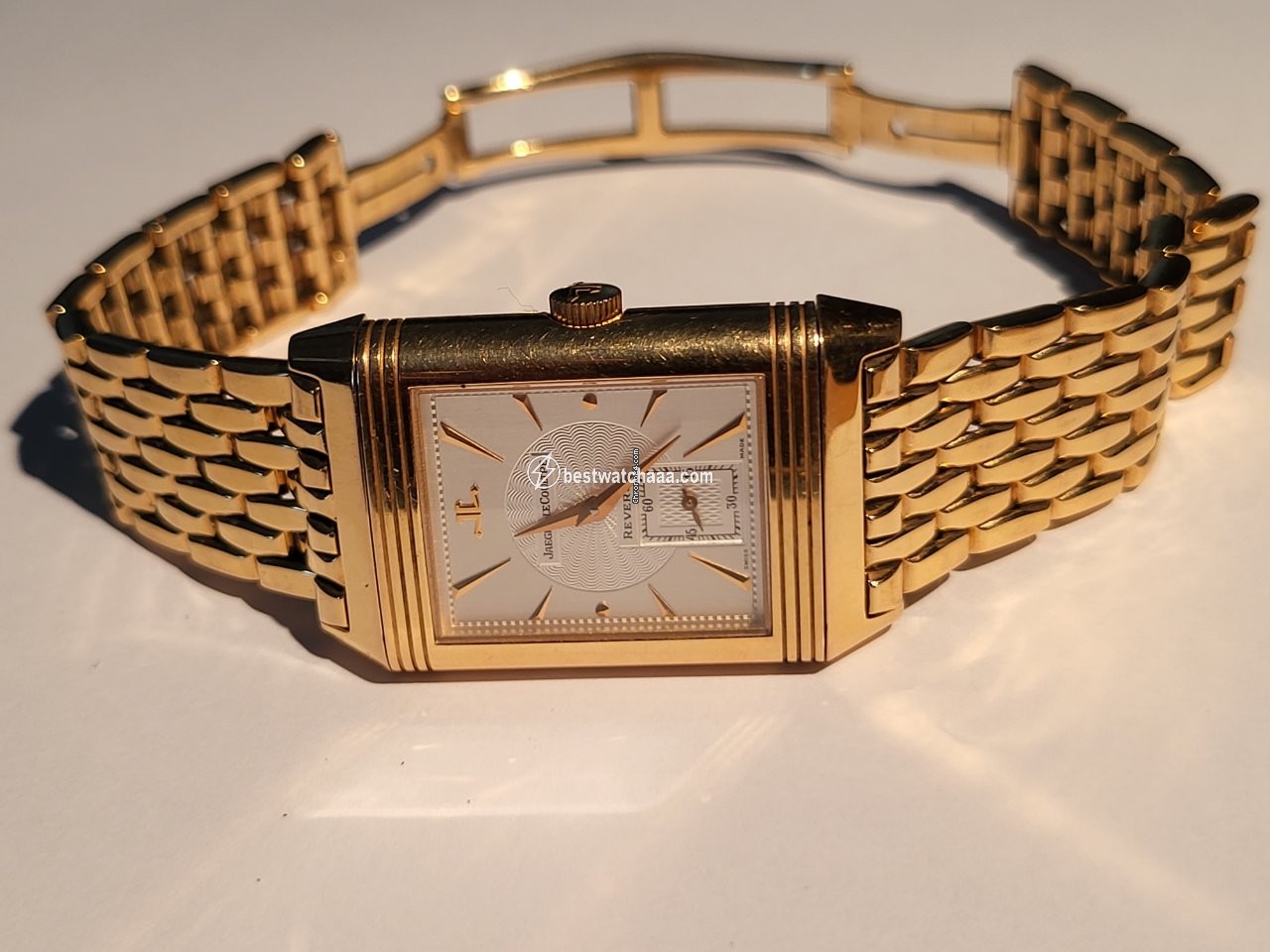 IMG_9081 Jaeger-LeCoultre Reverso Mens watch Unisex Manual winding Red gold 270.2.62 Replica 5