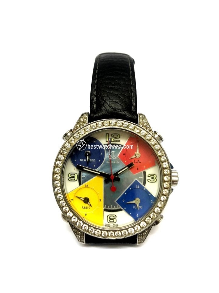 IMG_9081 Jacob & Co. Five Time Zone Mens watch Unisex Quartz Steel JC-4 Replica 5