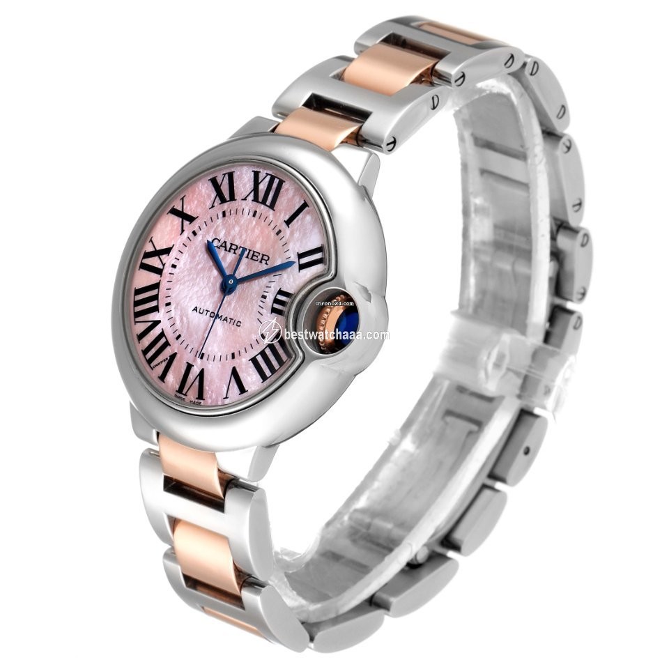 IMG_9081 Cartier Ballon Bleu 33mm Womens watch Automatic Steel W6920098 Replica 5