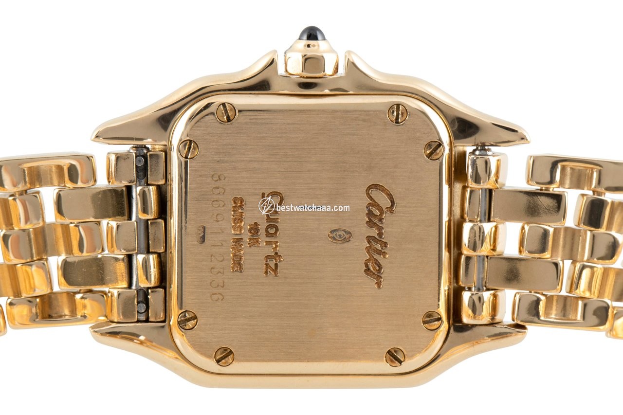IMG_9081 Cartier Panthere Womens watch Quartz Yellow gold 86691 Replica 5