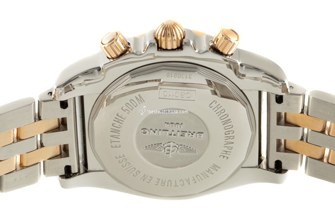 IMG_9081 Breitling Chronomat 44 Mens watch Unisex Automatic Gold Steel CB0110 Replica 5