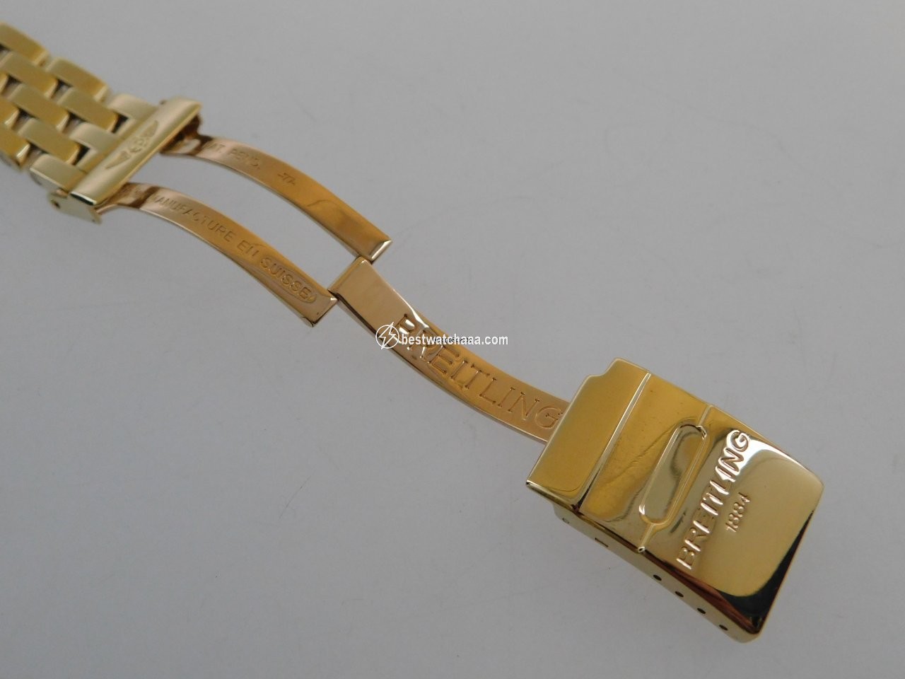 IMG_9081 Breitling Chronomat Mens watch Unisex Automatic Yellow gold K 13352 Replica 5