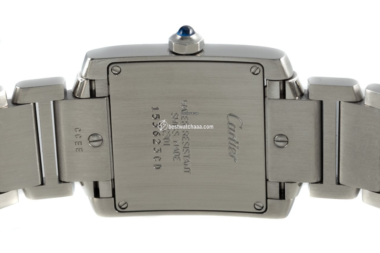 IMG_9081 Cartier Tank Francaise Womens watch Quartz Steel 2301 Replica 5