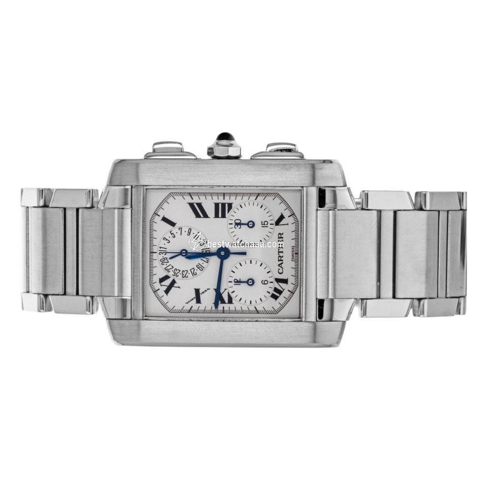 IMG_9081 Cartier Tank Francaise Mens watch Unisex Quartz Steel W51001Q3 2303 Replica 5