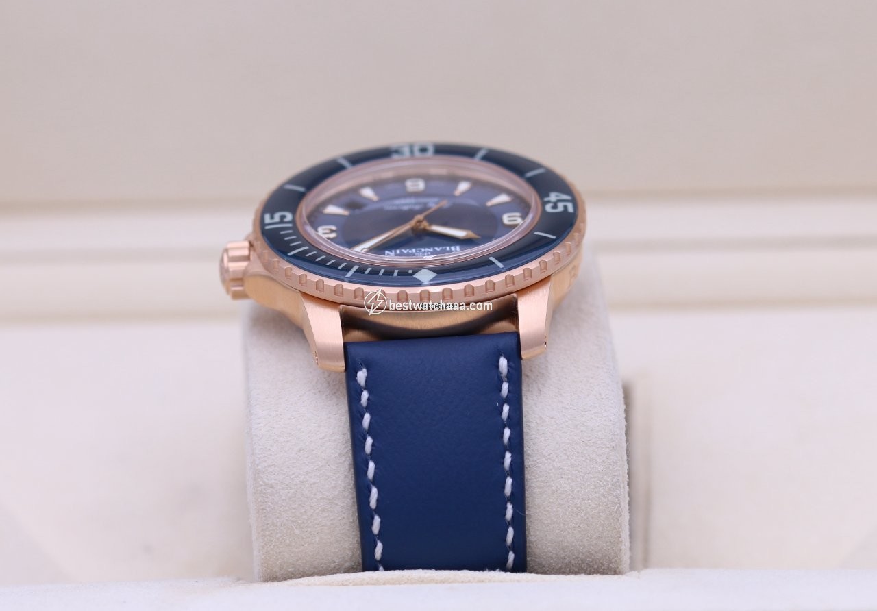 IMG_9081 Blancpain Fifty Fathoms Mens watch Unisex Automatic Rose gold 5015-3603C-63B Replica 5