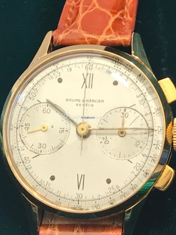 IMG_9081 Baume & Mercier Mens watch Unisex Manual winding Yellow gold Baume & mercier chrono Replica 5