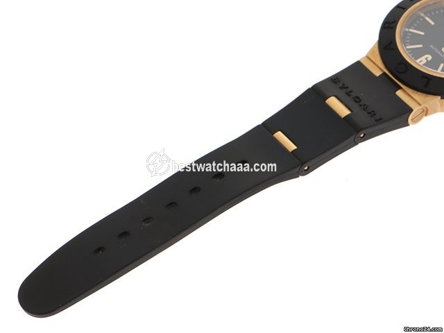 IMG_9081 Bulgari Diagono Mens watch Unisex Automatic Yellow gold AL38G Replica 5