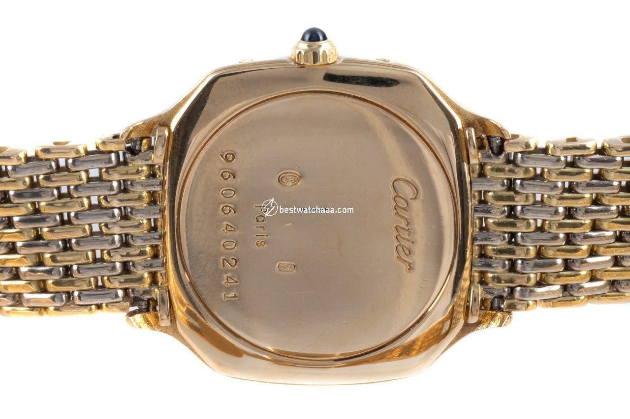 IMG_9081 Cartier Santos Dumont Womens watch Manual winding Yellow gold 9606 Replica 5