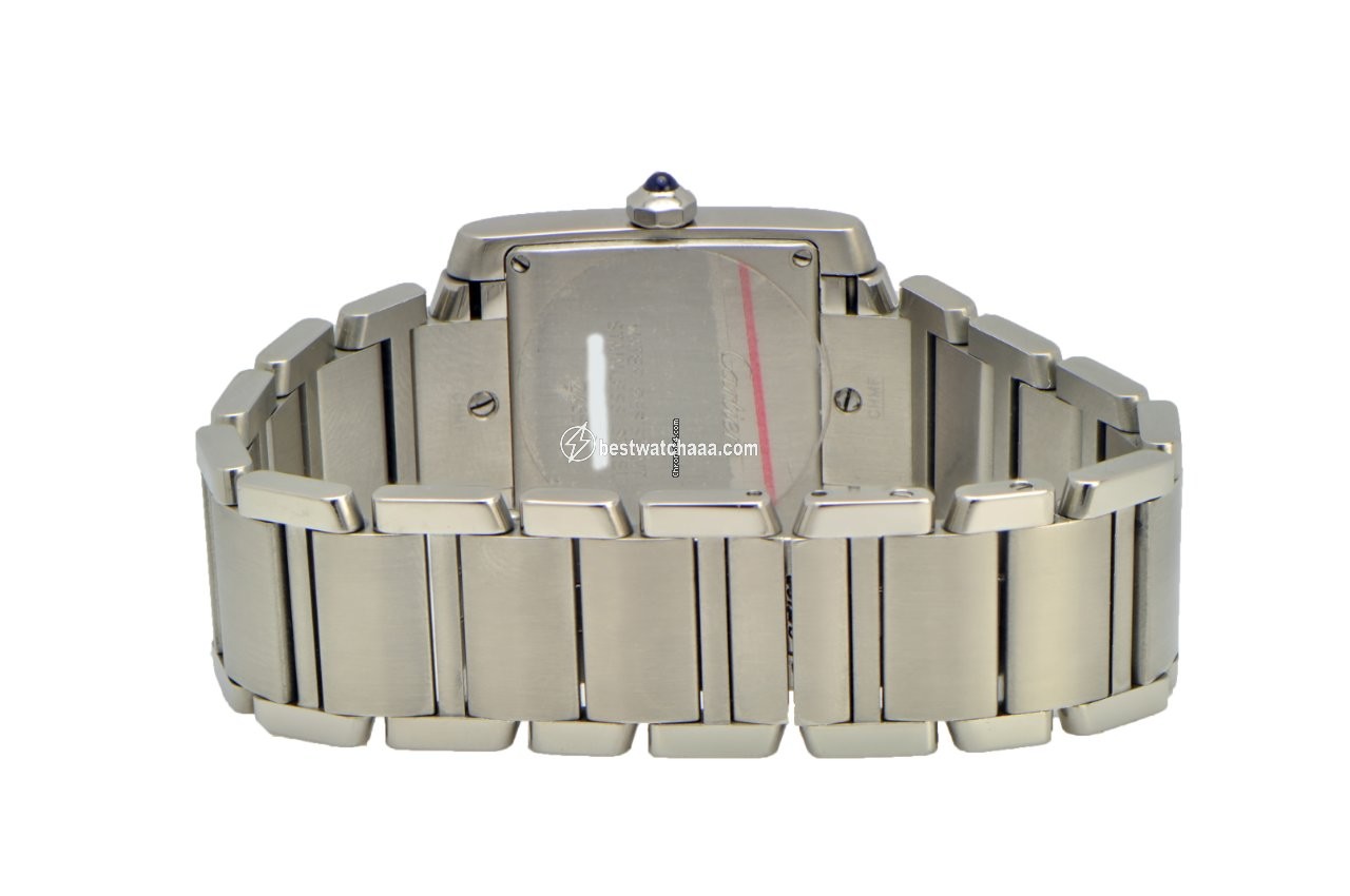 IMG_9081 Cartier Tank Francaise Mens watch Unisex Quartz Steel 2465 W51011Q3 Price reduced Replica 5