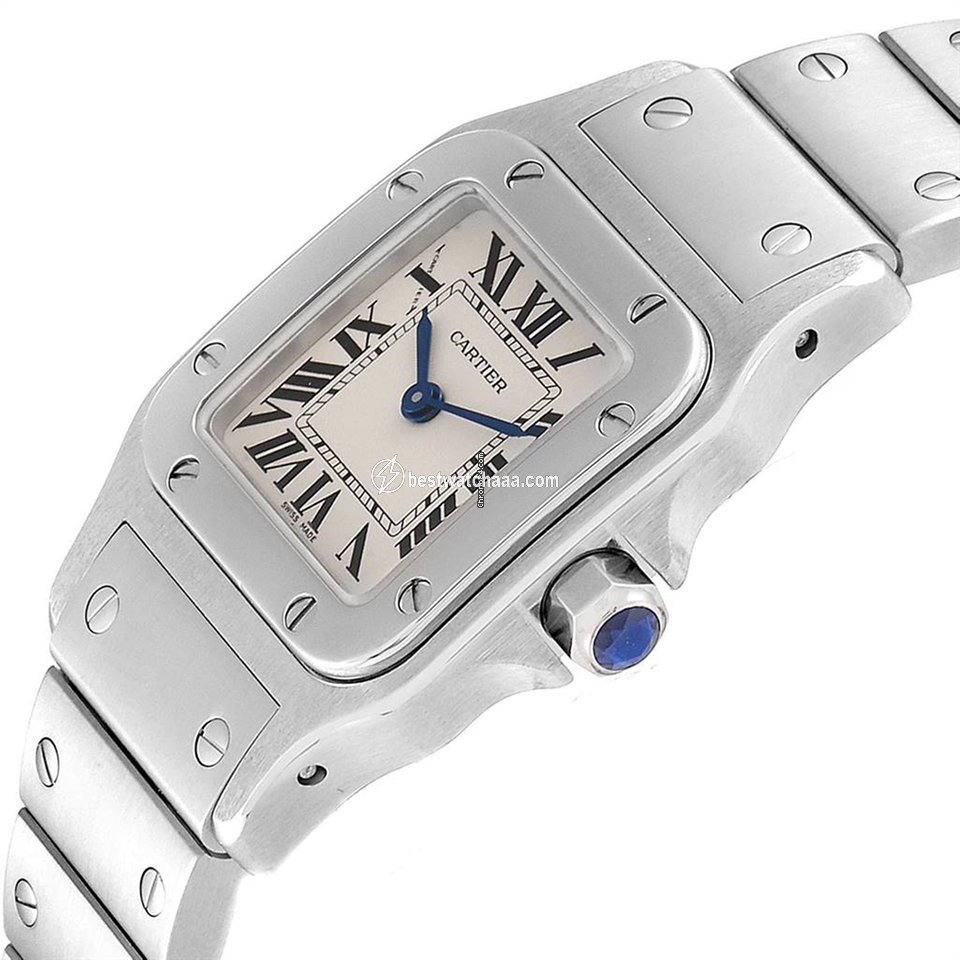 IMG_9081 Cartier Santos Galbee Womens watch Quartz Steel W20056D6 Replica 5
