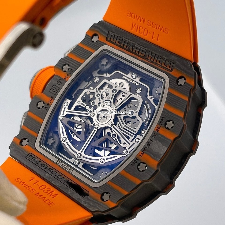 IMG_9081 Richard Mille RM 011 Mens watch Unisex Automatic Carbon RM11-03 CA-FQ Replica 6