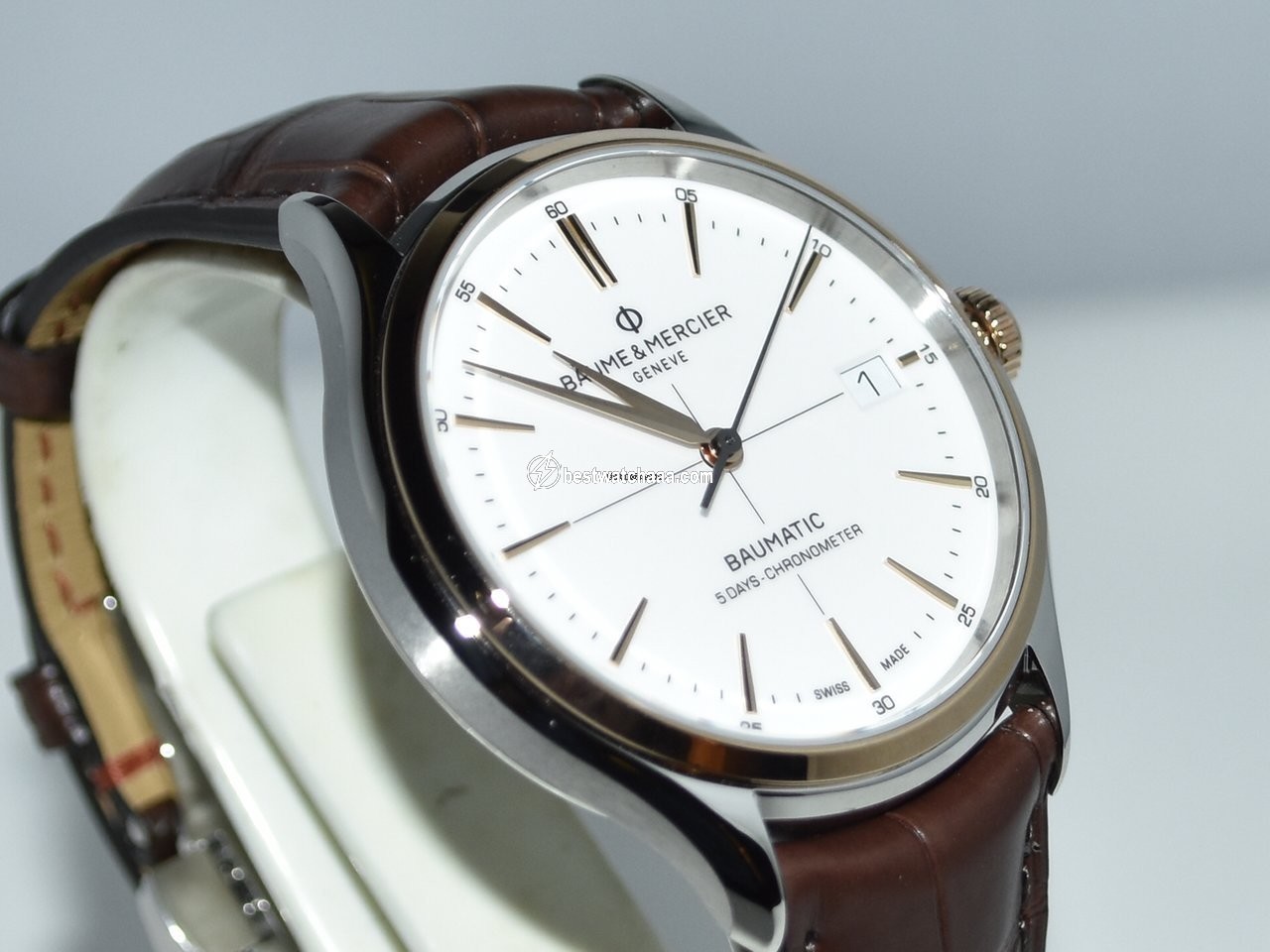 IMG_9081 Baume & Mercier Clifton Mens watch Unisex Automatic Gold Steel MOA10519 Replica 6