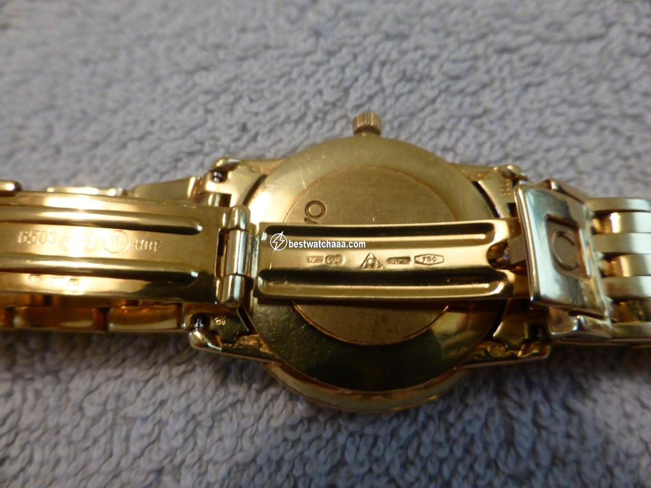 IMG_9081 Omega De Ville Prestige Womens watch Quartz Yellow gold 6503 833 Replica 6
