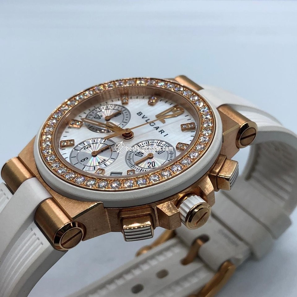 IMG_9081 Bulgari Diagono Womens watch Automatic Rose gold DGP35WGDWVDCH.8 Replica 6