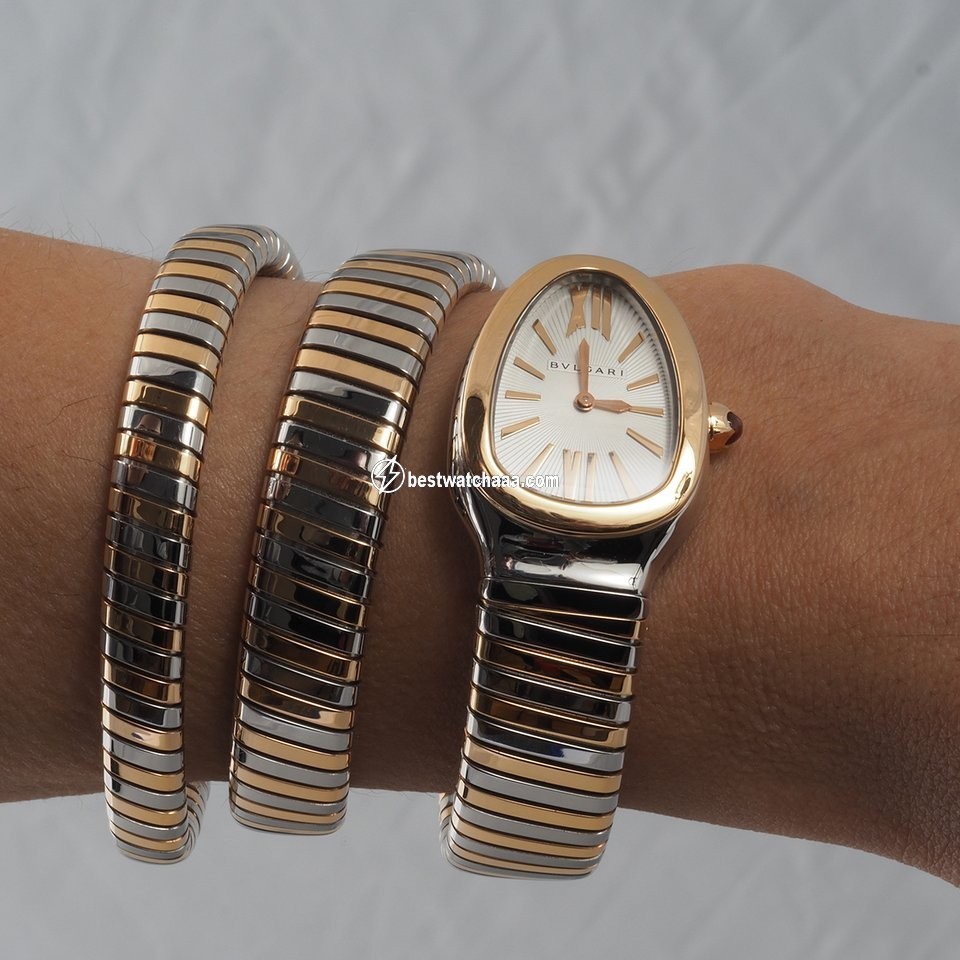 IMG_9081 Bulgari Serpenti Womens watch Quartz Gold Steel 102236 SP35C6SPG.2T Replica 6