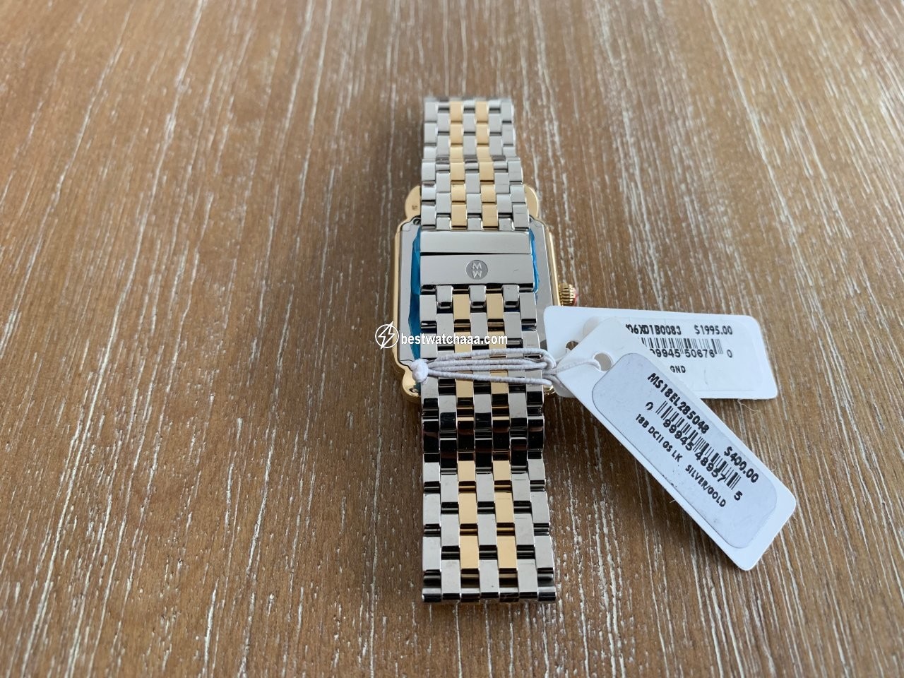 IMG_9081 Michele Deco Womens watch Quartz Yellow gold Michele Deco II Bijoux Diamond Gold, Green Dial MW06X01B0083 Replica 6