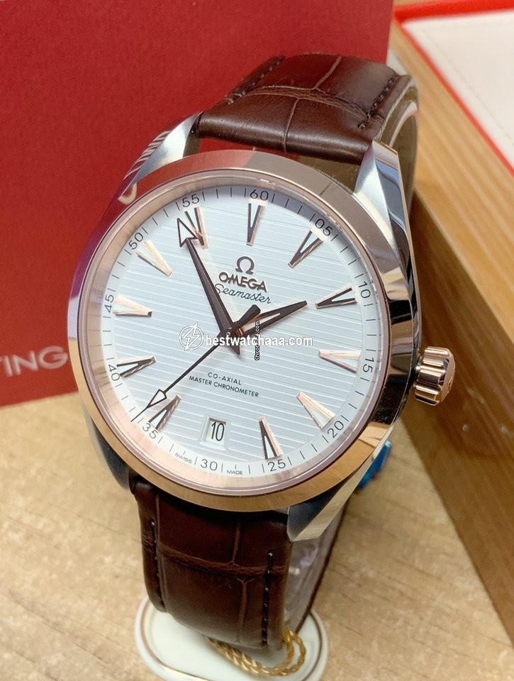 IMG_9081 Omega Seamaster Aqua Terra Mens watch Unisex Automatic Gold Steel 220.23.41.21.02.001 Replica 6