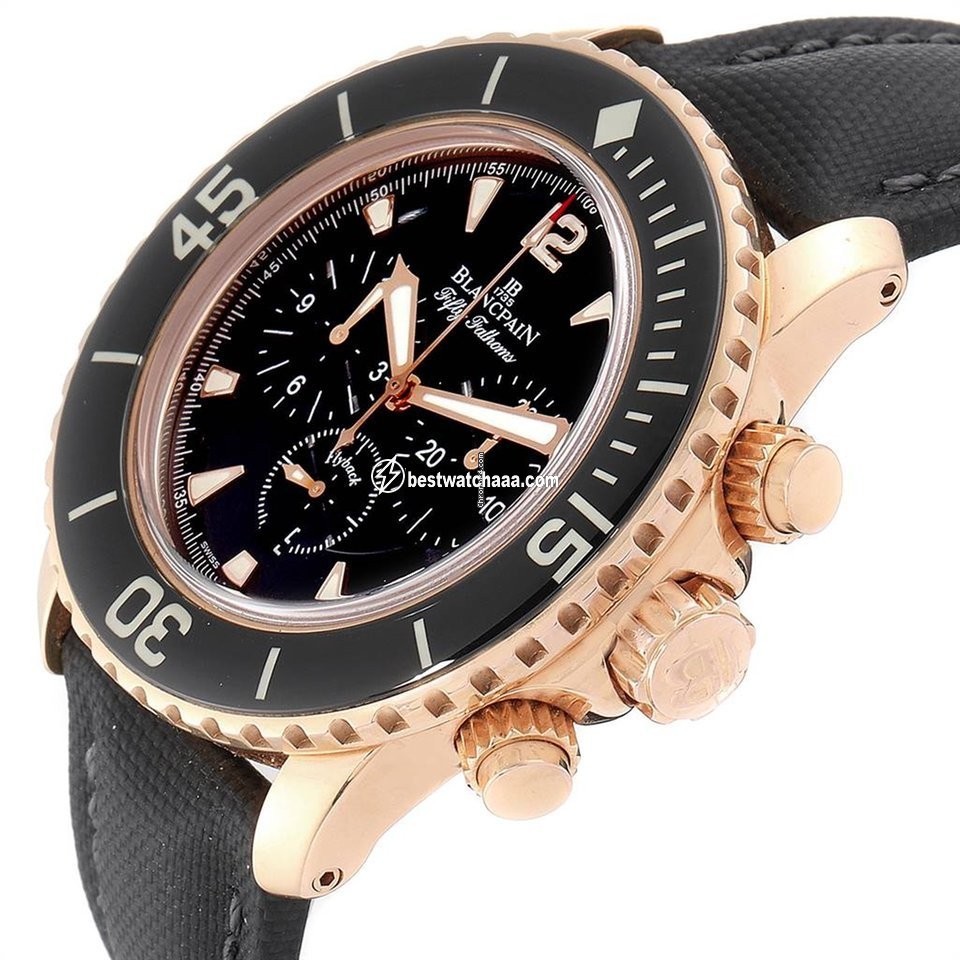 IMG_9081 Blancpain Fifty Fathoms Mens watch Unisex Automatic Rose gold 5085F-3630-52 Replica 6