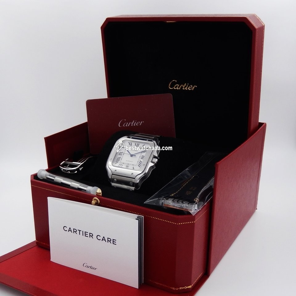 IMG_9081 Cartier Santos Mens watch Unisex Automatic Steel WSSA0009 Replica 6