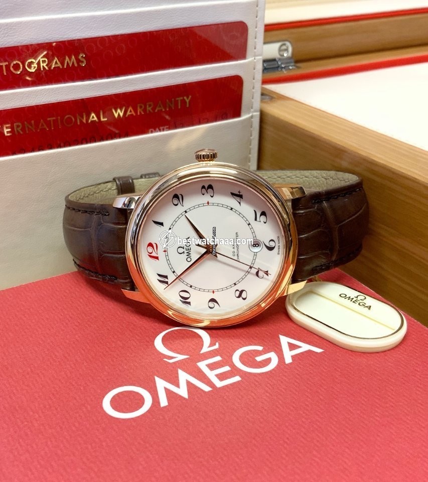 IMG_9081 Omega De Ville Prestige Mens watch Unisex Automatic Red gold 424.53.40.20.04.004 Replica 6