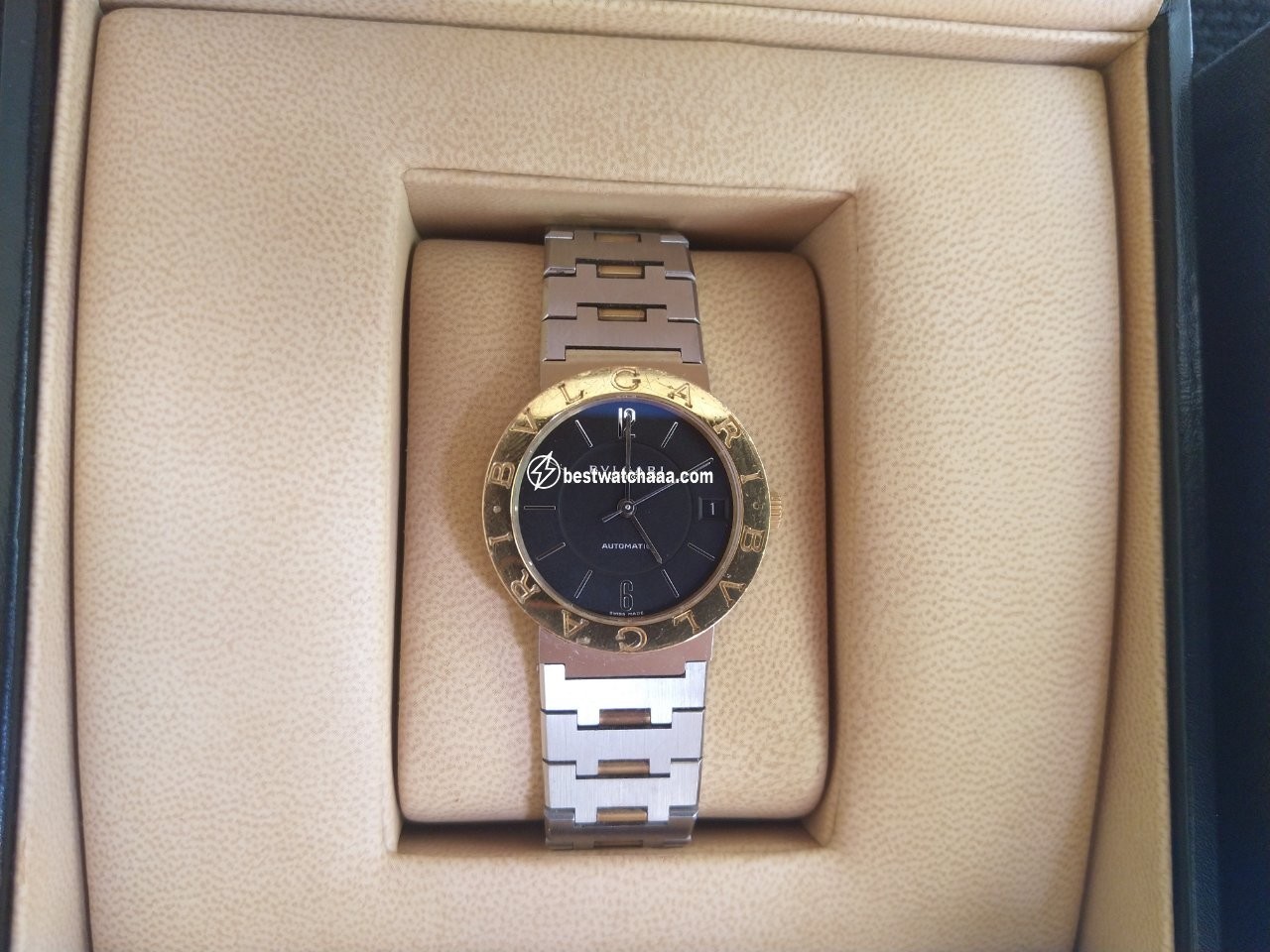 IMG_9081 Bulgari Bulgari Mens watch Unisex Automatic Gold Steel BB 33 SG AUTO Replica 6