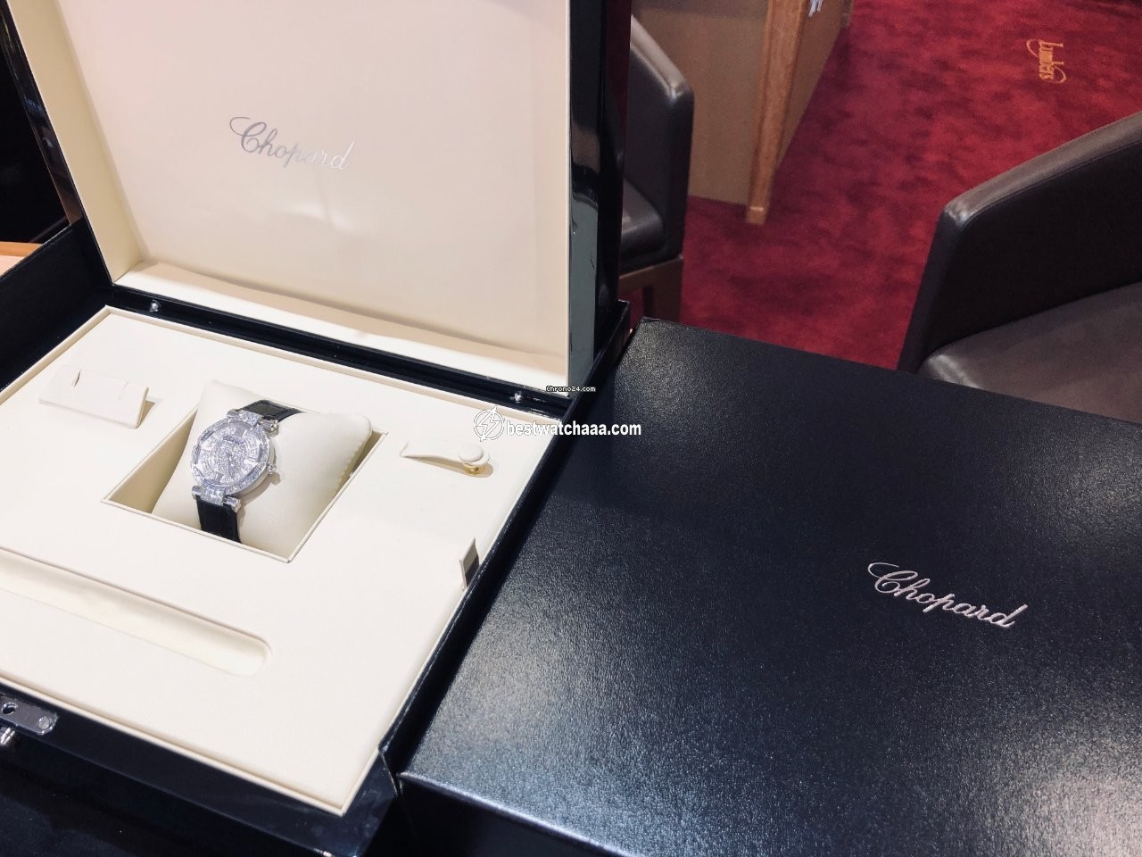 IMG_9081 Chopard Imperiale Quartz White gold 384242-1001 Replica 6
