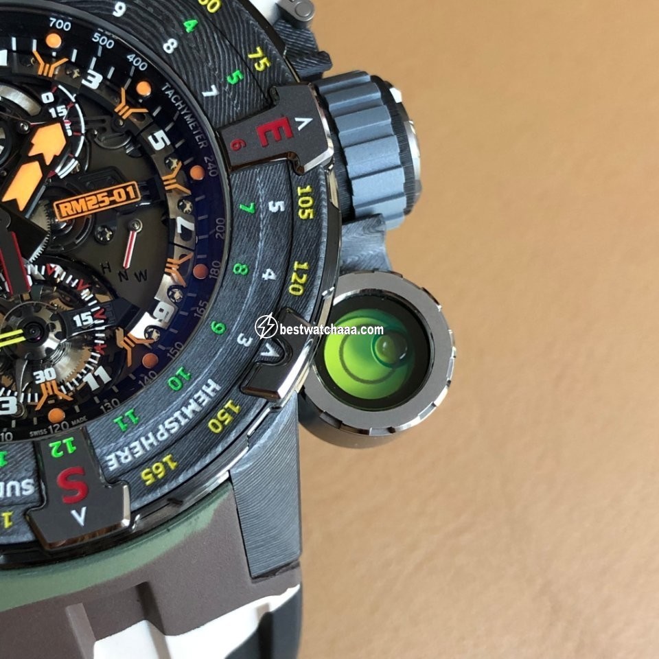 IMG_9081 Richard Mille Mens watch Unisex Manual winding Titanium RM 25-01 Replica 6