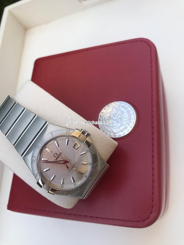 IMG_9081 Omega Constellation Quartz Mens watch Unisex Quartz Gold Steel 12310356002001 Replica 6