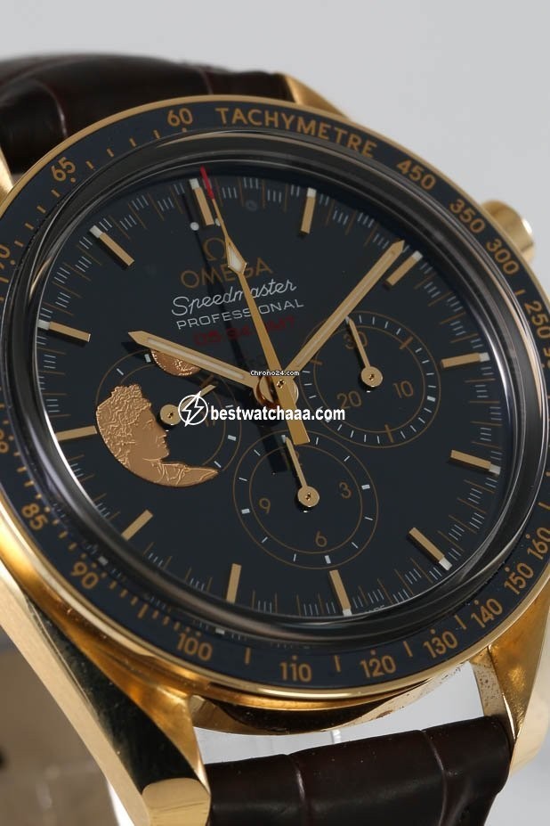 IMG_9081 Omega Speedmaster Professional Moonwatch Mens watch Unisex Manual winding Yellow gold 311.63.42.30.03.001 Replica 6