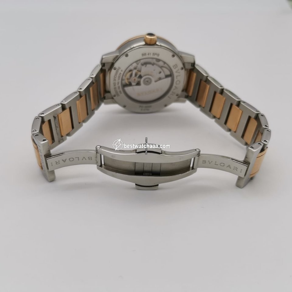 IMG_9081 Bulgari Bulgari Mens watch Unisex Automatic Gold Steel BB41SPG Replica 6