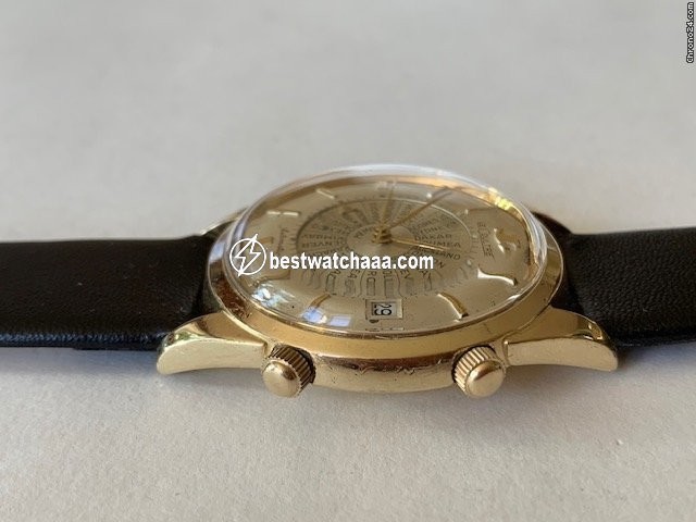 IMG_9081 Jaeger-LeCoultre Mens watch Unisex Automatic Gold Steel Memovox Vintage World Time Alarm Replica 6