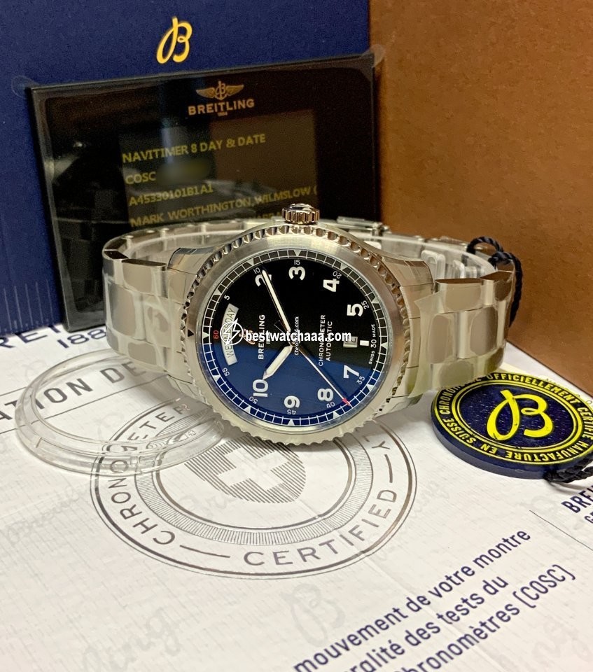 IMG_9081 Breitling Aviator 8 Mens watch Unisex Automatic Steel A45330101B1X1 Replica 6