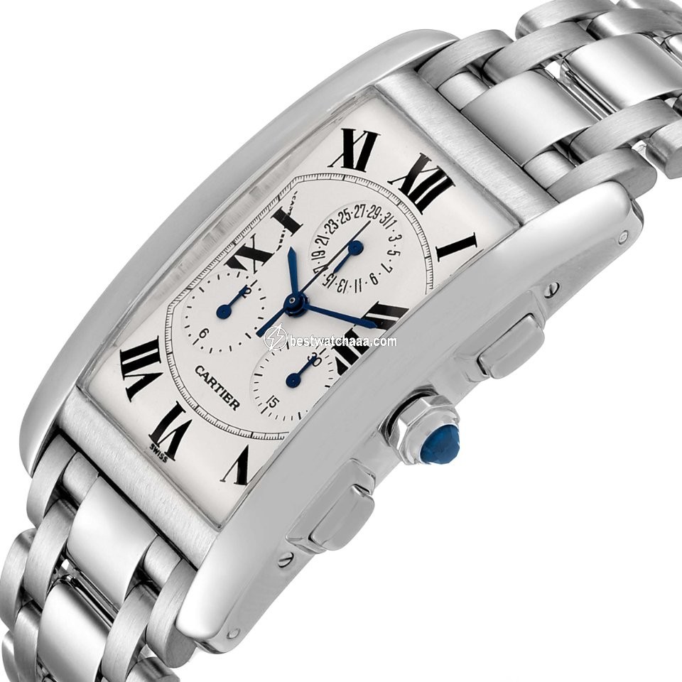 IMG_9081 Cartier Tank Americaine Mens watch Unisex Quartz W26033L1 Replica 6