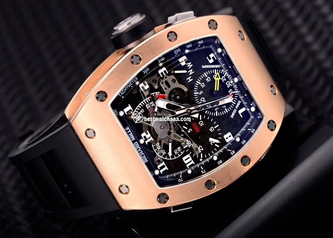 IMG_9081 Richard Mille Mens watch Unisex Manual winding Rose gold Richard Mille RM004 AG PG 18K rose gold Full set Replica 6