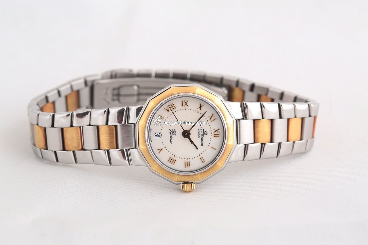 IMG_9081 Baume & Mercier Riviera Womens watch Quartz Gold Steel Baume & Mercier 5231 Replica 6