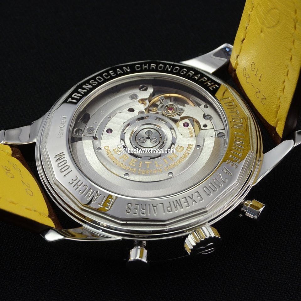 IMG_9081 Breitling Transocean Chronograph GMT Mens watch Unisex Automatic Steel AB045112 G772 Replica 6
