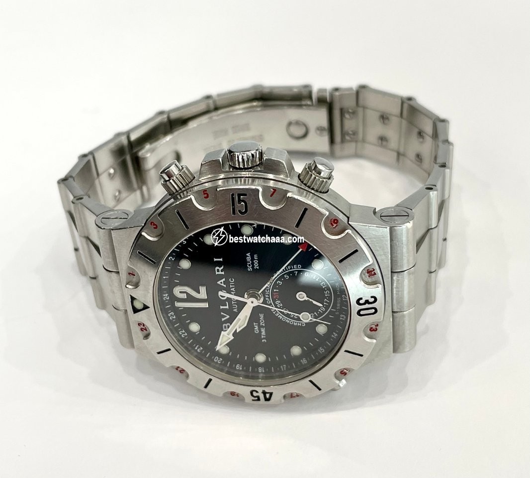 IMG_9081 Bulgari Diagono Mens watch Unisex Automatic Steel SD38SGMT Replica 6