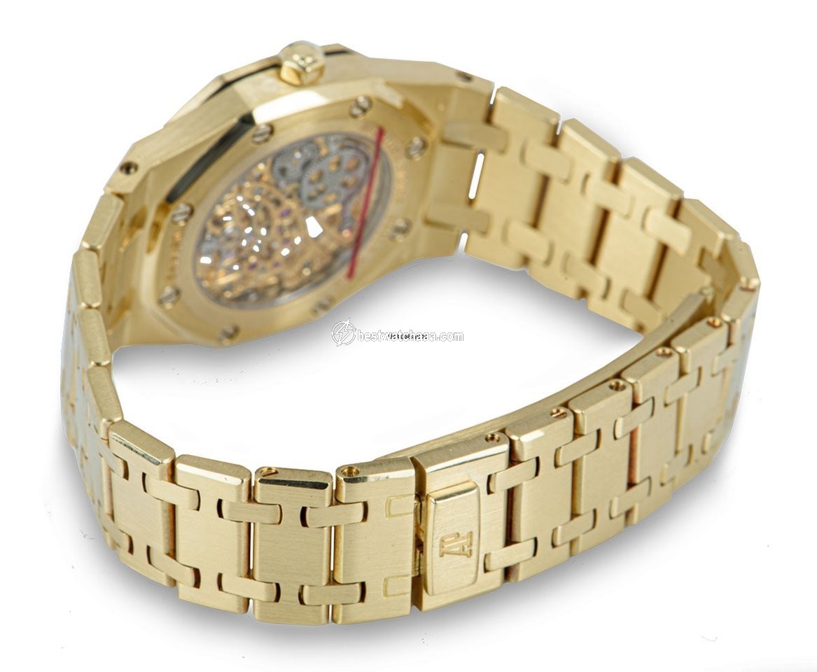 IMG_9081 Audemars Piguet Royal Oak Mens watch Unisex Manual winding Yellow gold 14789BA Replica 6