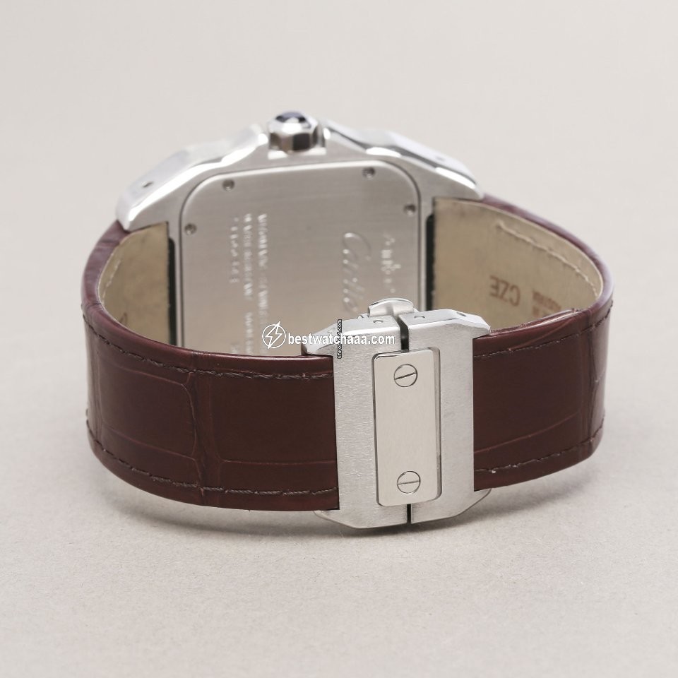 IMG_9081 Cartier Santos 100 Mens watch Unisex Automatic Steel W20073X8 or 2656 Replica 6