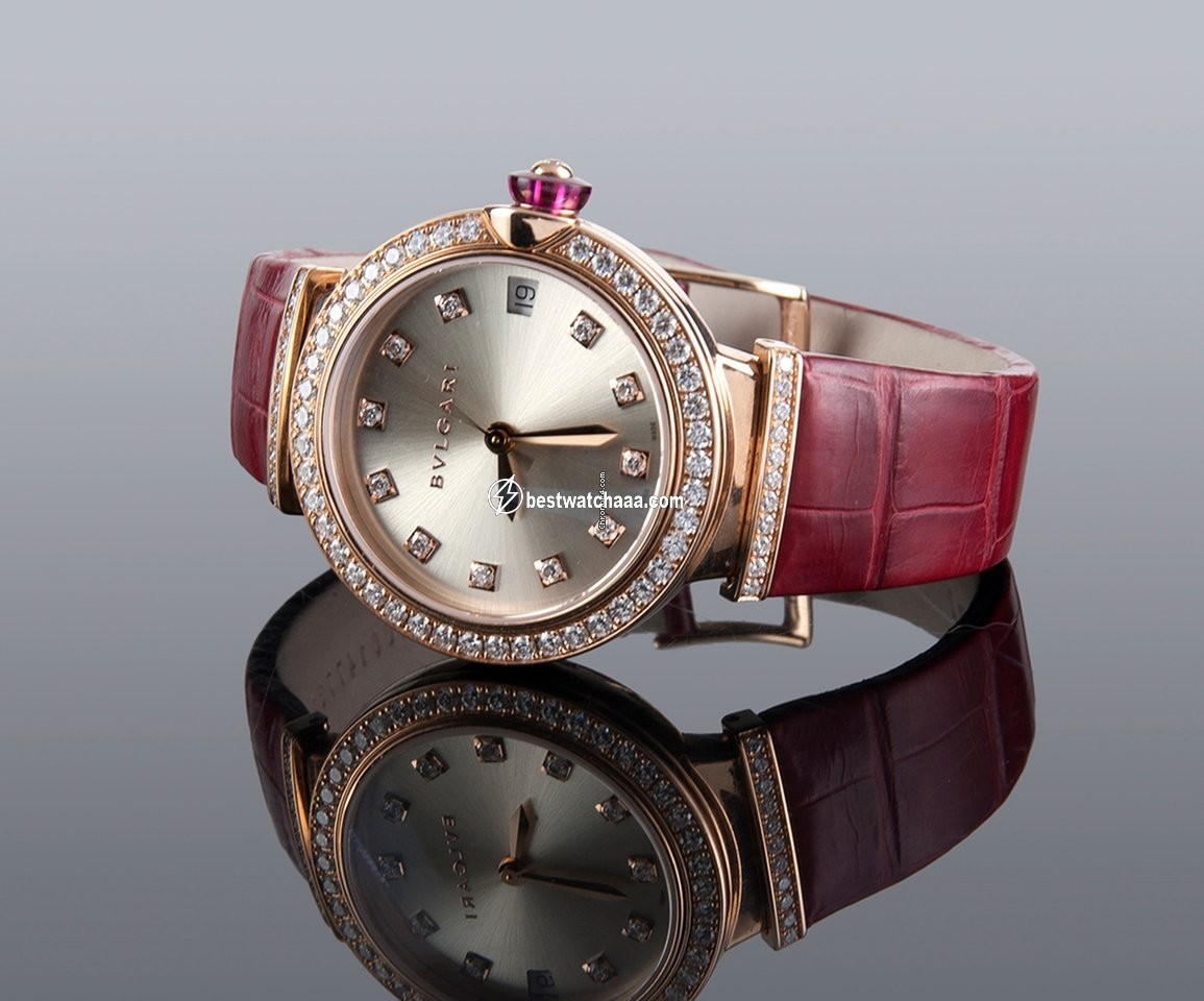 IMG_9081 Bulgari Lucea Womens watch Automatic Rose gold LU P 33 G Replica 6