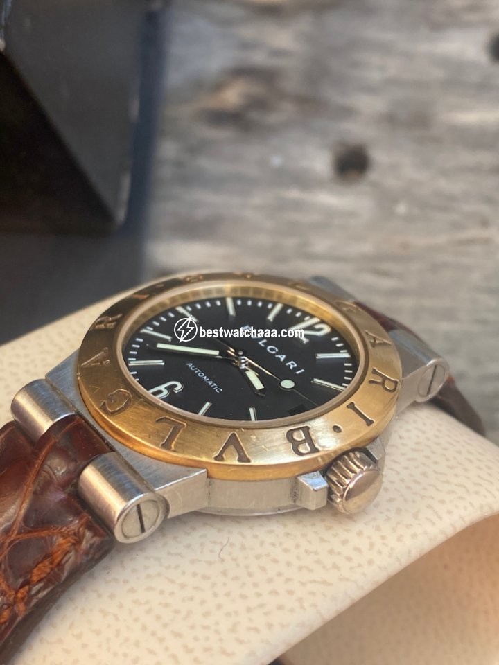 IMG_9081 Bulgari Diagono Womens watch Automatic Gold Steel LCV 29 S Replica 6